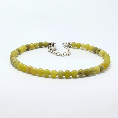 Taiwan Jade 4mm Single Strand Bracelet