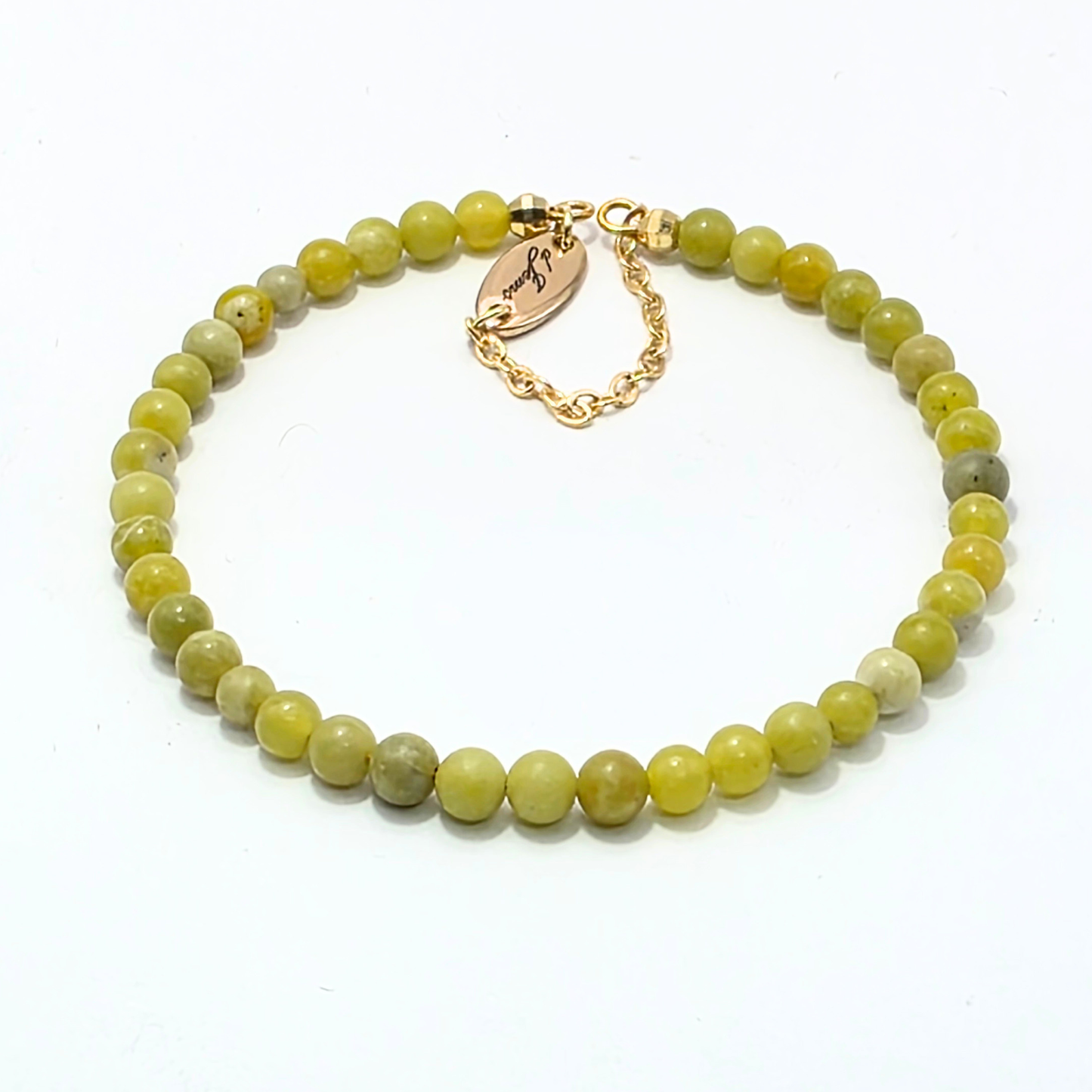 Taiwan Jade 4mm Single Strand Bracelet