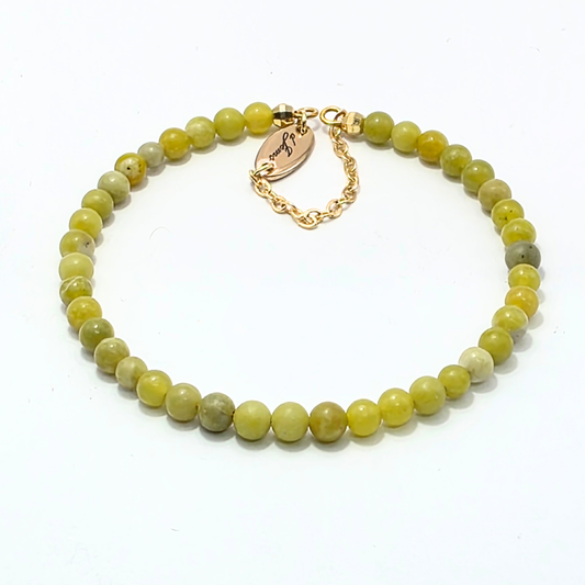 Taiwan Jade 4mm Single Strand Bracelet