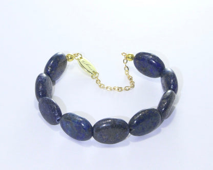 Lapis lazuli Oval Bracelet (16mm)