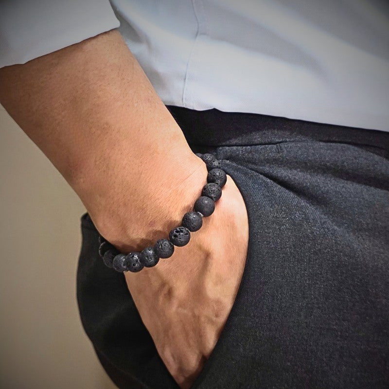 Black Lava Men's Bracelet