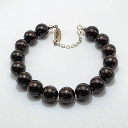 Garnet 10mm Single Strand Bracelet