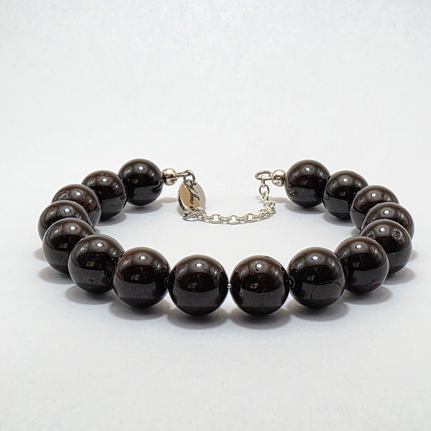 Garnet 10mm Single Strand Bracelet