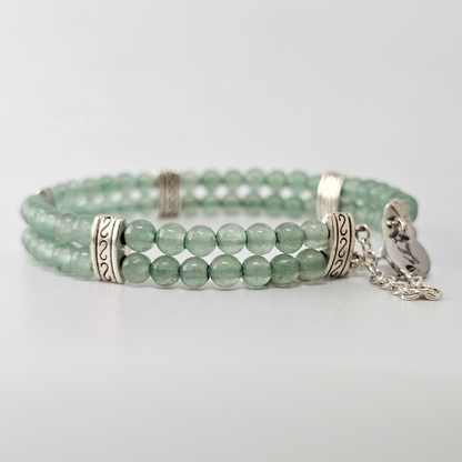 Green Aventurine 4mm Double Strand Bracelet