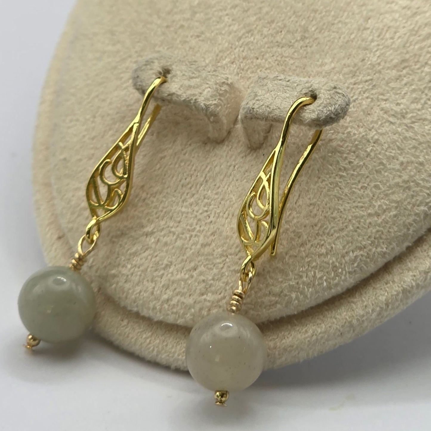 Jade Drop 10mm Earring