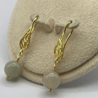 Jade Drop 10mm Earring