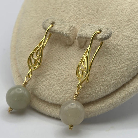 Jade Drop 10mm Earring