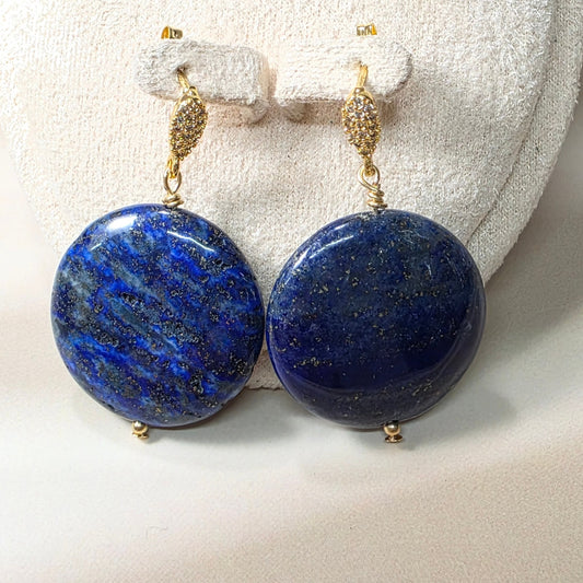 Lapis Lazuli Round Drop/Stud Earring