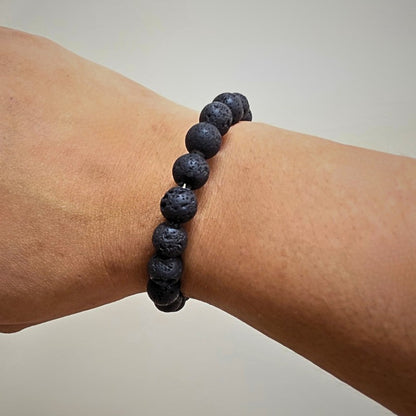 Black Lava Men's Bracelet