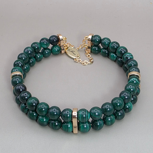 Malachite Double Strand Bracelet
