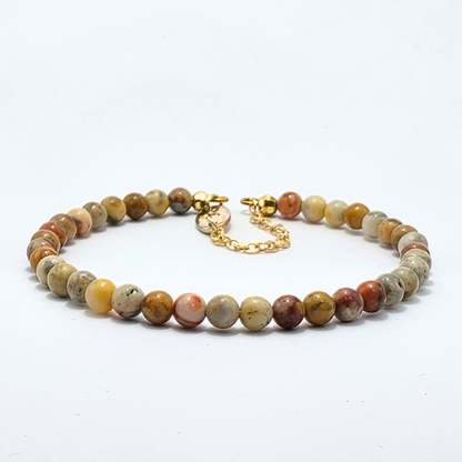Crazy Lace Agate 4mm Single Strand
