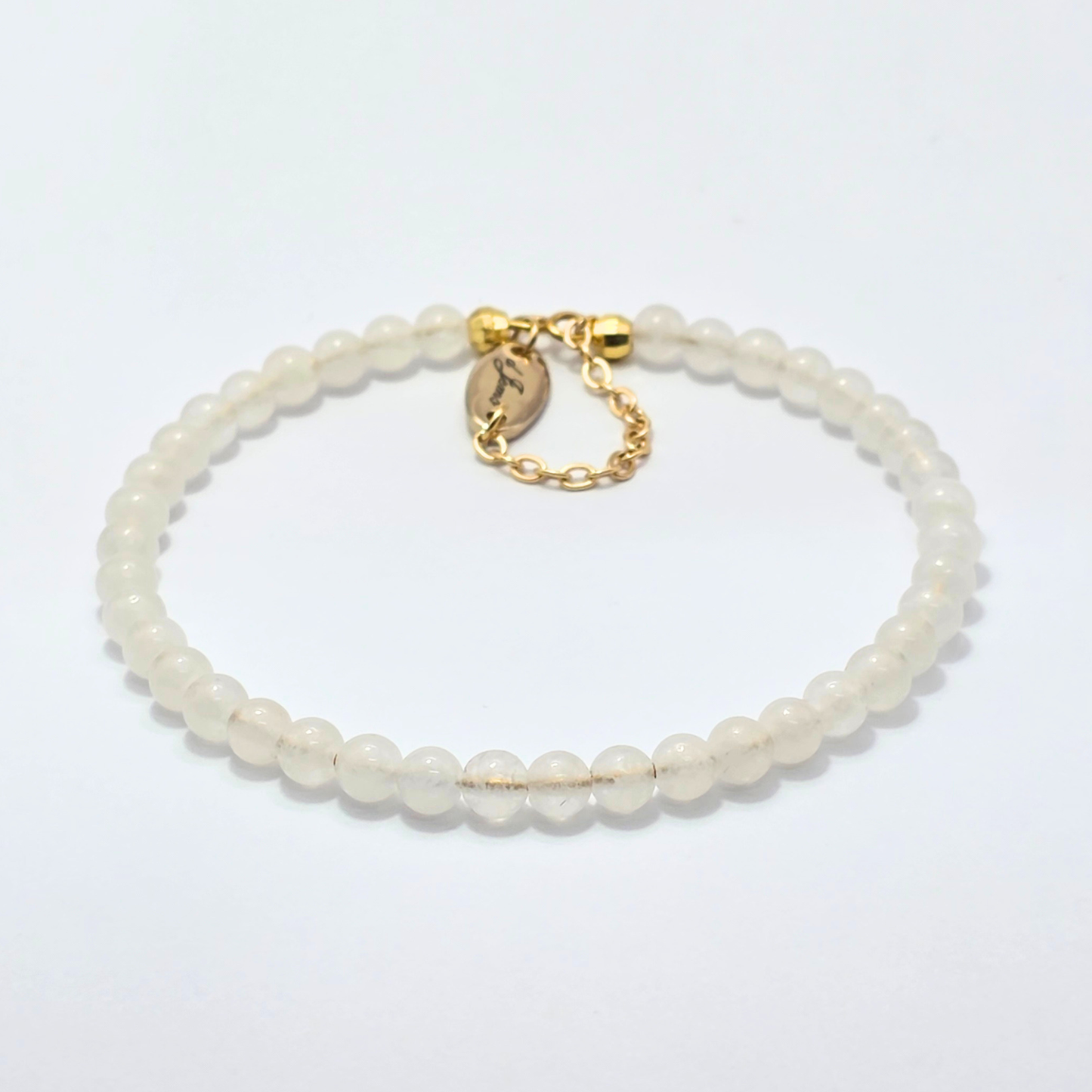 White Jade 4mm Single Strand