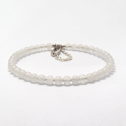 White Jade 4mm Single Strand