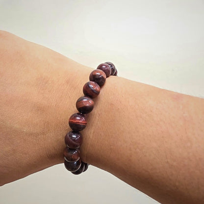Red Tiger's Eye Men's Bracelet