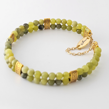 Taiwan Jade 4mm Double Strand Bracelet