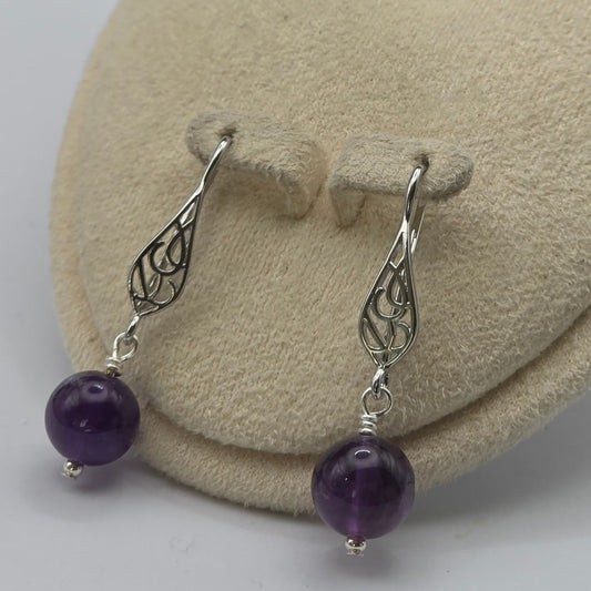 Amethyst 10mm Drop Earrings