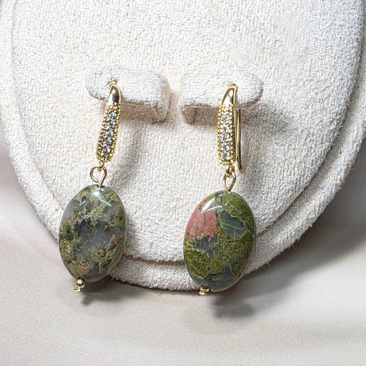 Unakite Dangle Earring