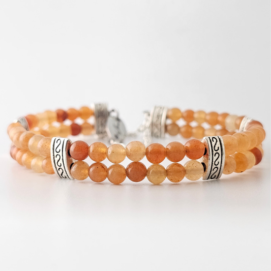 Red Aventurine 4mm Double Strand Bracelet