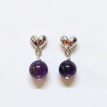 Amethyst Stud Earring
