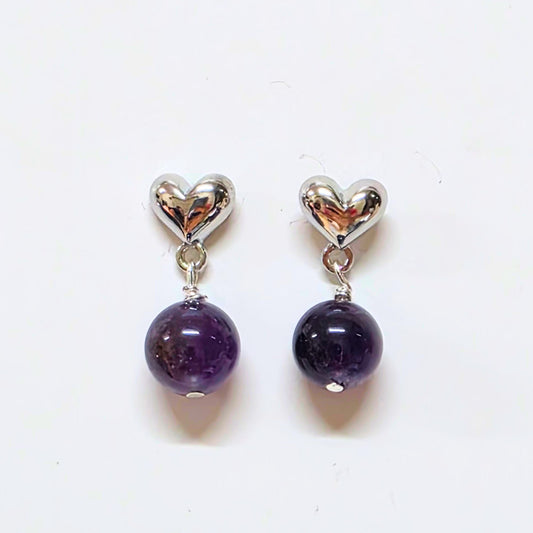 Amethyst Stud Earring