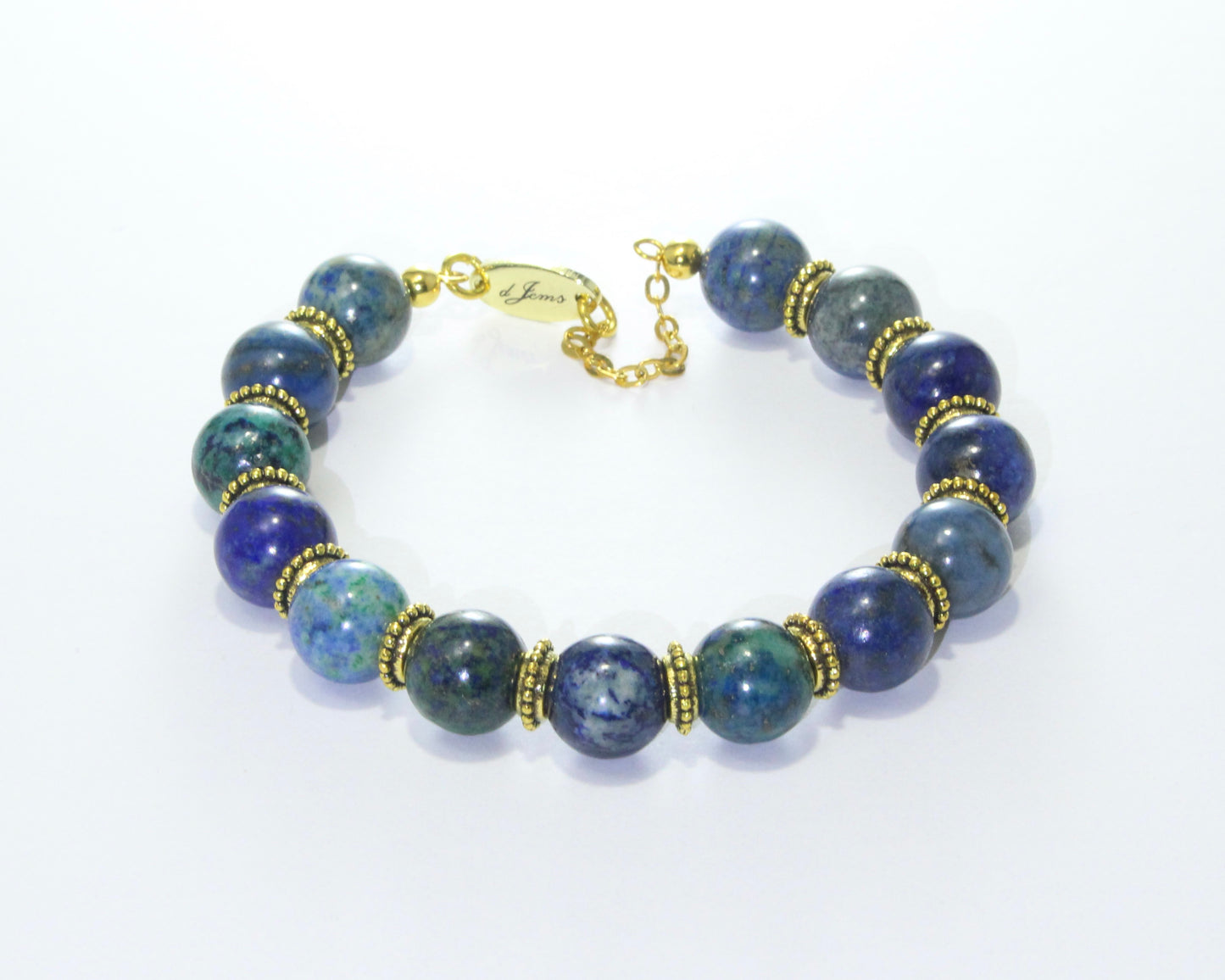 Azurite Bracelet with Spacers