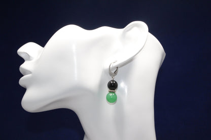 Tourmaline & Aventurine Drop Earrings