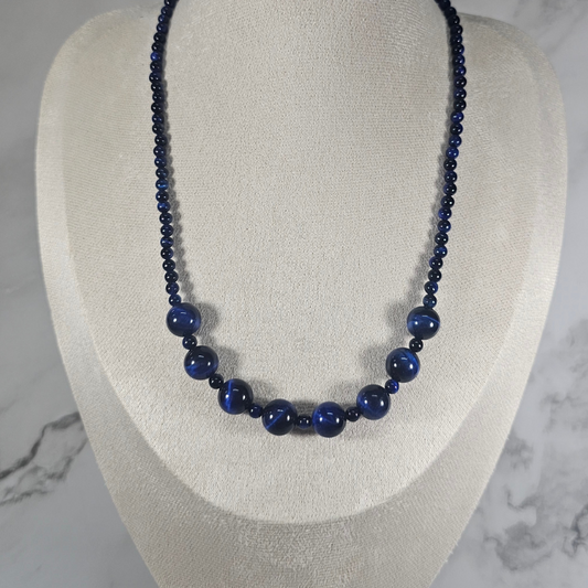 Blue TIger's Eye Necklace- Aurora