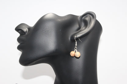 Crazy Lace Agate Drop Earrings- Silver