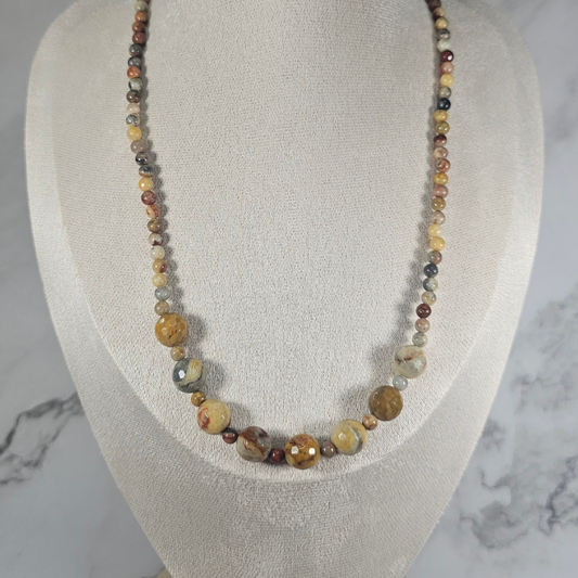 Crazy Lace Agate Necklace- Aurora
