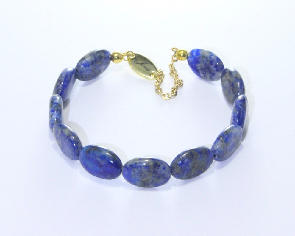 Lapis Lazuli Oval Bracelet (12mm)