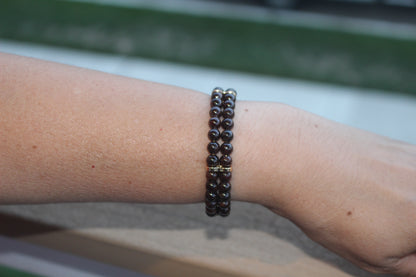 Garnet 6mm Double Strand Bracelet