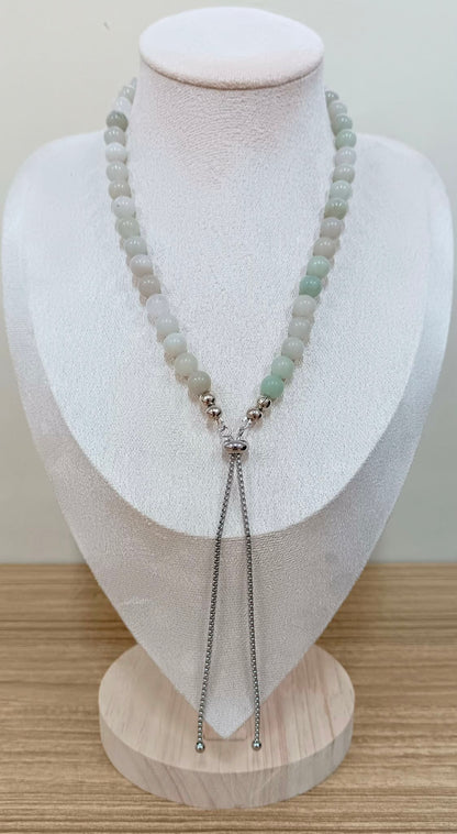 Green Jade 8mm Reversible Necklace