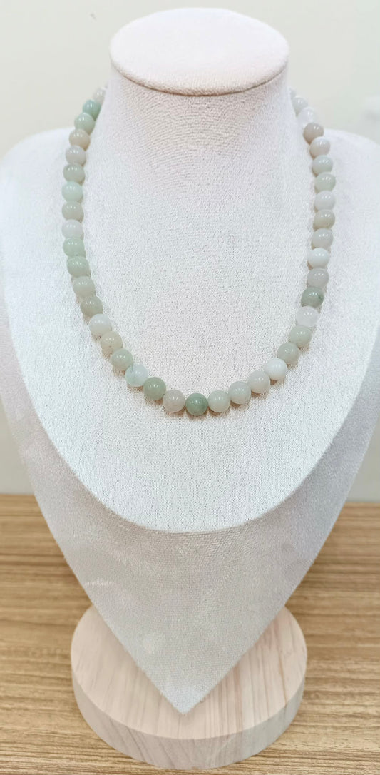 Green Jade 8mm Reversible Necklace