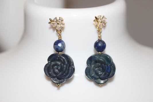 Lapis Lazuli Stud Earrings