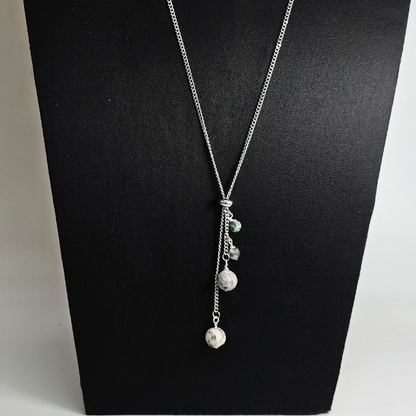 Matte Tree Agate Necklace- Athena