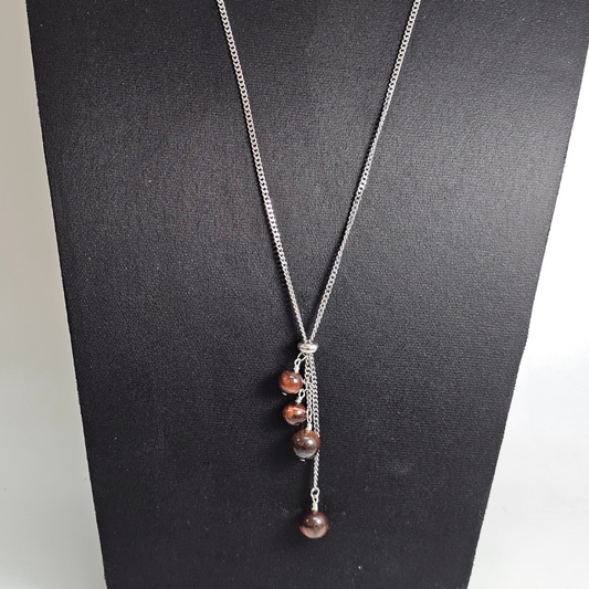 Red Tiger’s Eye Necklace- Athena