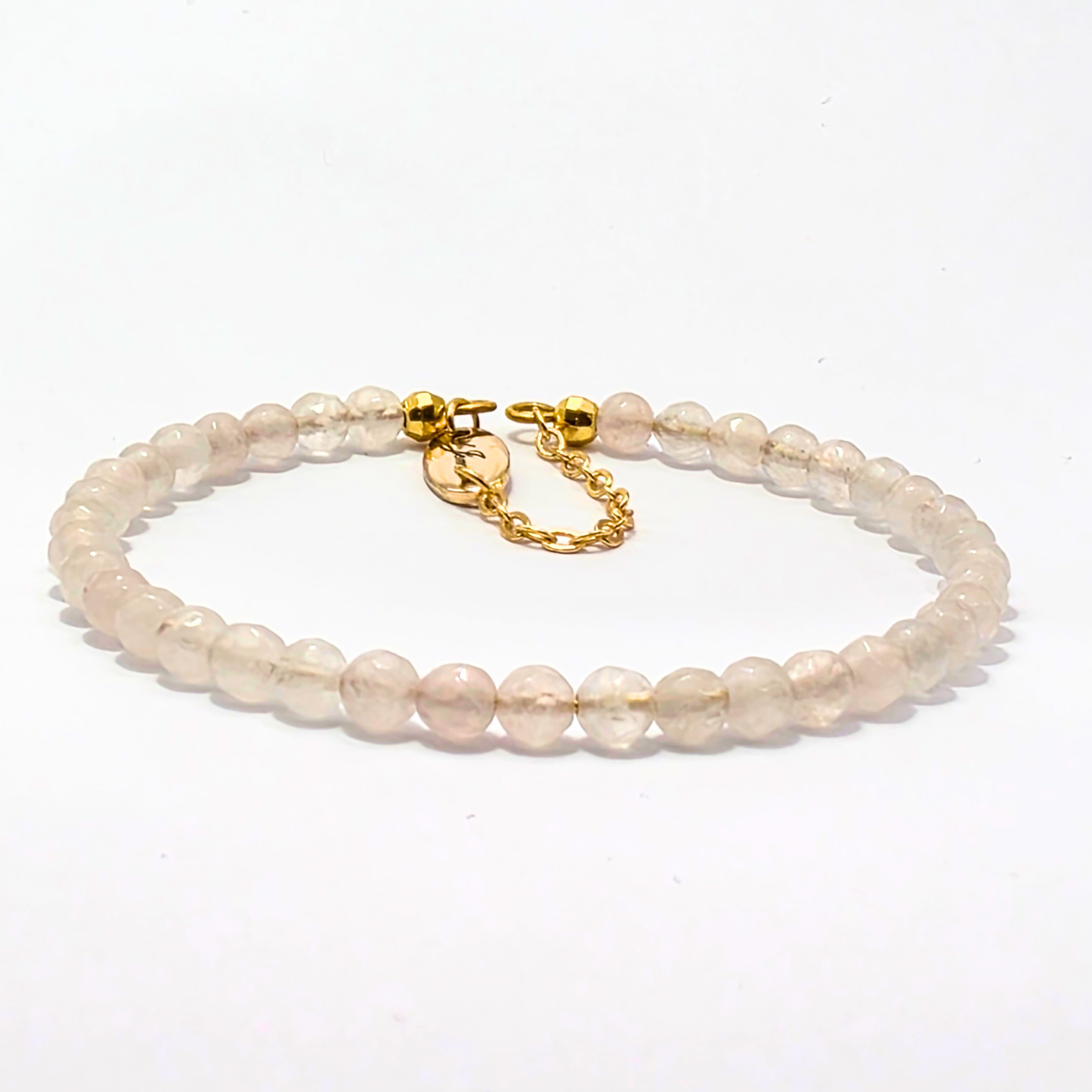 Rose Quartz Facetted 4mm Single Strand
