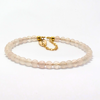 Rose Quartz Facetted 4mm Single Strand