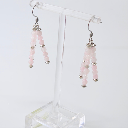 Triple Strand Earrings- Silver