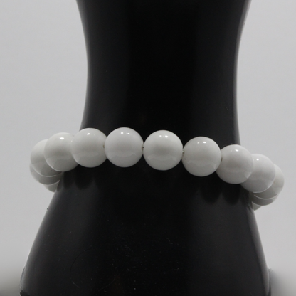 White Angelite Bracelet - Silver